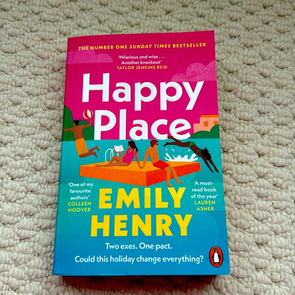Paperback Emily Henry book, Happy Place.